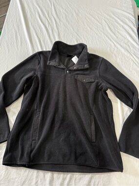 Women's Black Zip-Up Fleece Pullover Jacket